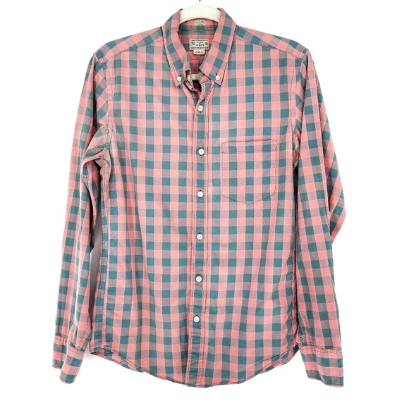 mens slim fit gingham shirt